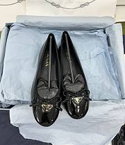 Prada Black Naplak Patent Leather Ballerinas  - 1