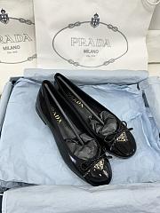 Prada Black Naplak Patent Leather Ballerinas  - 4