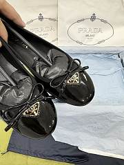 Prada Black Naplak Patent Leather Ballerinas  - 3