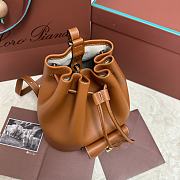 Loro Piana Extra Drawstring Backpack L27 Cognac - 25x27x14cm - 6