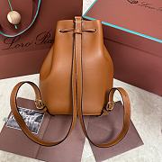Loro Piana Extra Drawstring Backpack L27 Cognac - 25x27x14cm - 3