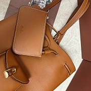 Loro Piana Extra Drawstring Backpack L27 Cognac - 25x27x14cm - 2