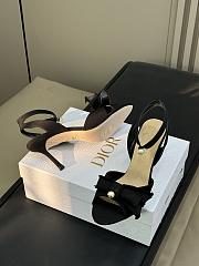 Dior Adiorable Heeled Sandal Black Fringed Grosgrain 8cm - 4