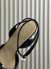 Dior Adiorable Heeled Sandal Black Fringed Grosgrain 8cm - 3