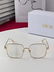 Dior Cannage S1F Gold Finish Metal Square Glasses with Blue Light Filter - 1