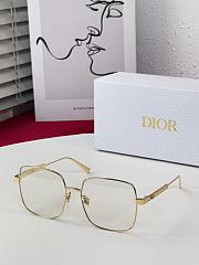 Dior Cannage S1F Gold Finish Metal Square Glasses with Blue Light Filter - 3