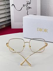 Dior Cannage S1F Gold Finish Metal Square Glasses with Blue Light Filter - 2