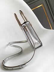 Blvgari Serpentine Tote Calf Leather Silver - 13x17.5x5.5cm - 3