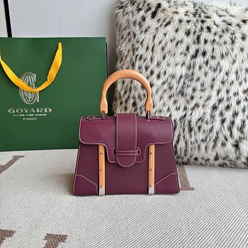 Goyard Saigon Mini Bag Burgundy - 20x7.5x15cm