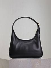 YSL Calypso Mini Hobo In Plunged Lambskin Black - 20×12×5 - 6