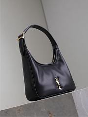 YSL Calypso Mini Hobo In Plunged Lambskin Black - 20×12×5 - 5