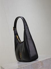 YSL Calypso Mini Hobo In Plunged Lambskin Black - 20×12×5 - 2