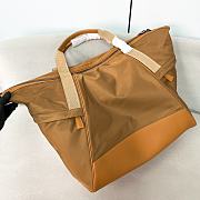 Prada Black Re-nylon And Leather Travel Bag Brown - 44.5x40x24cm - 5