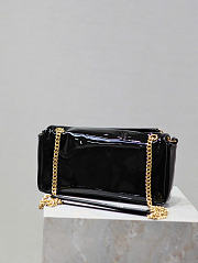 YSL Calypso Small in Patent Leather Black - 26x14x7cm - 2