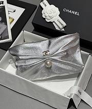 Chanel Clutch with Chain Metallic Lambskin Imitation Pearl & Gold-Tone Metal Silver - 14x24x5cm - 1