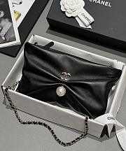 Chanel Clutch with Chain Shiny Lambskin Imitation Pearl & Gold-Tone Metal Black - 14x24x5cm - 5