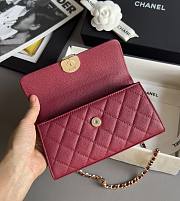 Chanel Clutch With Chain With Handle Grained Calfskin Red - 18x10x4.5cm - 2