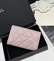 Chanel Classic Flap Card Holder Caviar Gold Light Pink - 7.5x11.3x2.1cm - 6