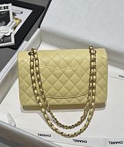 Chanel Classic Light Yellow Caviar Light Gold Hardware Bag - 15.5×25.5×6.5cm - 5