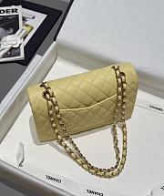 Chanel Classic Light Yellow Caviar Light Gold Hardware Bag - 15.5×25.5×6.5cm - 4