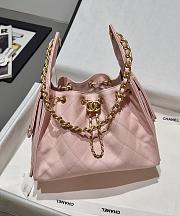 Chanel 25 Handbag Small Grained Calfskin Gold Tone Metal Pink - 30x26x14cm - 2