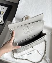 Chanel Classic Gray Caviar Silver Hardware Bag - 15.5×25.5×6.5cm - 3