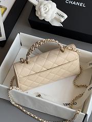 Chanel Clutch With Chain With Handle Grained Calfskin Beige - 18x10x4.5cm - 6