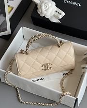 Chanel Clutch With Chain With Handle Grained Calfskin Beige - 18x10x4.5cm - 4