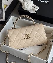 Chanel Clutch With Chain With Handle Grained Calfskin Beige - 18x10x4.5cm - 3