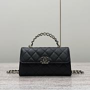 Chanel Clutch With Chain With Handle Grained Calfskin Black - 18x10x4.5cm - 1