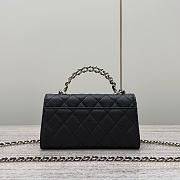 Chanel Clutch With Chain With Handle Grained Calfskin Black - 18x10x4.5cm - 4