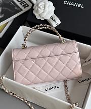 Chanel Clutch With Chain With Handle Grained Calfskin Light Pink - 18x10x4.5cm - 4
