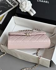 Chanel Clutch With Chain With Handle Grained Calfskin Light Pink - 18x10x4.5cm - 3