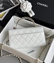 Chanel Clutch With Chain With Handle Grained Calfskin White - 18x10x4.5cm - 6