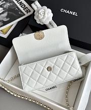 Chanel Clutch With Chain With Handle Grained Calfskin White - 18x10x4.5cm - 5
