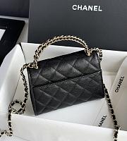 Chanel Clutch With Chain Grained Shiny Calfskin Gold-Tone Metal Black - 11.5x14.5x5.5cm - 6