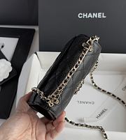 Chanel Clutch With Chain Grained Shiny Calfskin Gold-Tone Metal Black - 11.5x14.5x5.5cm - 5