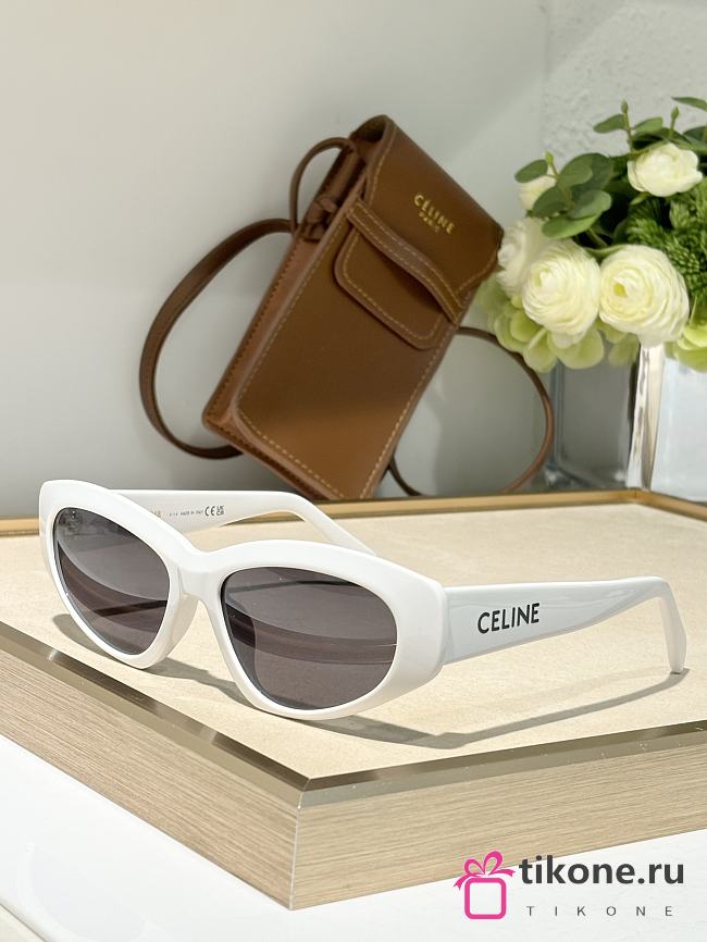 Celine Monochroms 07 Sunglasses in Acetate White - 1