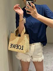Loewe Natural Raffia Small Font Tote - 24x11x19.5cm - 3