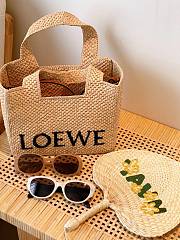 Loewe Natural Raffia Medium Font Tote - 30x15x25.5cm - 2