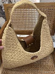 Celine Cabas Triangle In Raffia And Calfskin - 45x23x6cm - 3