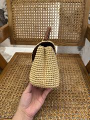 Celine Teen Nino Bag In Raffia And Calfskin - 20.5x13x8cm - 6