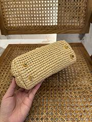 Celine Teen Nino Bag In Raffia And Calfskin - 20.5x13x8cm - 5