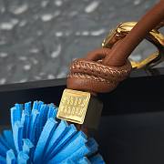 Miumiu Cognac/ Blue Leather Micro Trick - 6