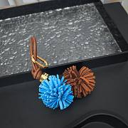 Miumiu Cognac/ Blue Leather Micro Trick - 4