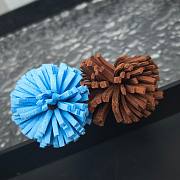 Miumiu Cognac/ Blue Leather Micro Trick - 2