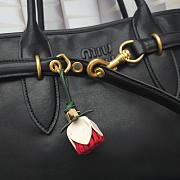 Miumiu Sand/ Red Leather Flower Micro Trick  - 1