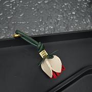 Miumiu Sand/ Red Leather Flower Micro Trick  - 3