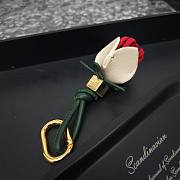 Miumiu Sand/ Red Leather Flower Micro Trick  - 6