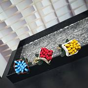 Miumiu Sand/ Yellow Leather Flower Micro Trick - 1